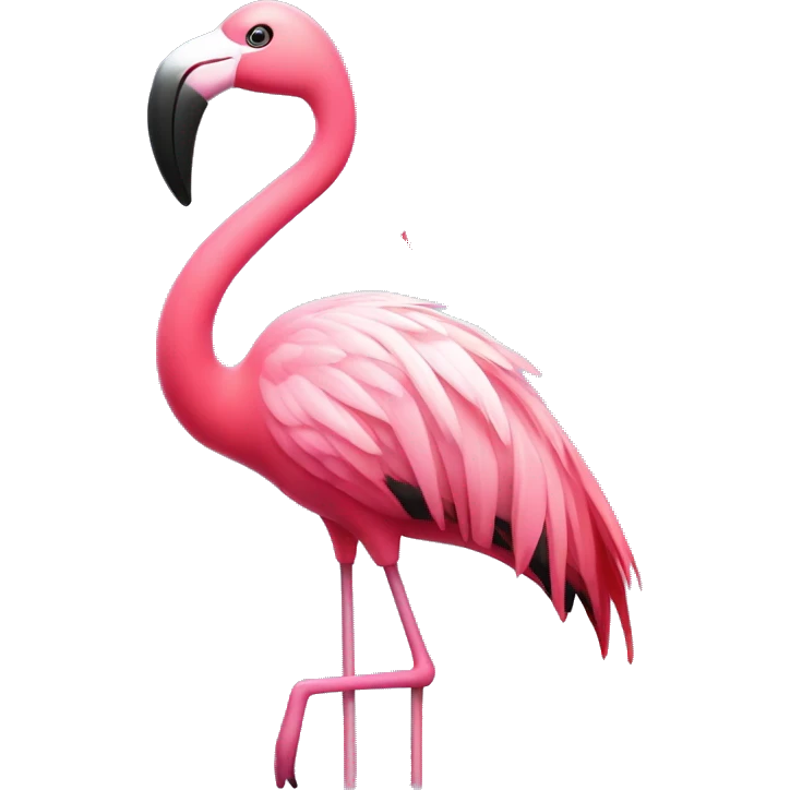 Flamingo partying with glow sticks and turn tables emoji