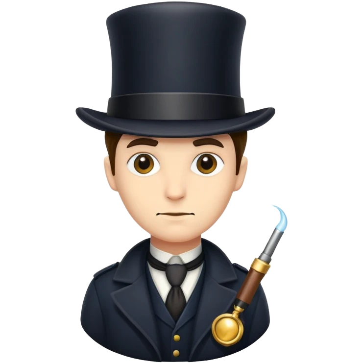 Detective with a tophat emoji