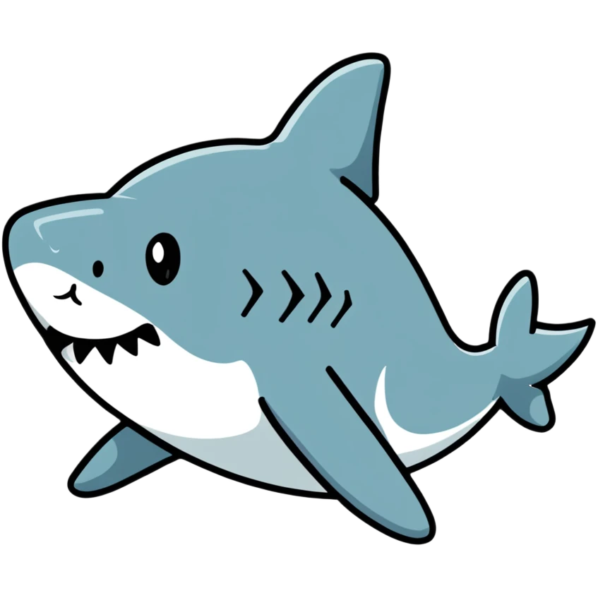 Shark and shoes nike blue  emoji