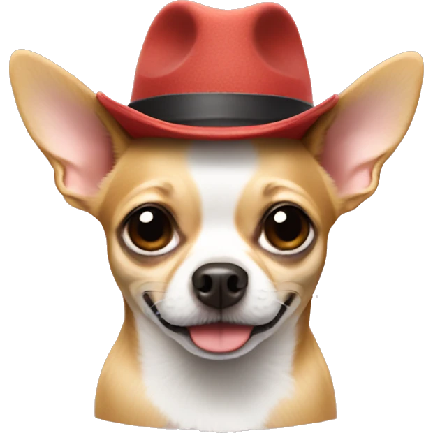 Chihuahua with a hat emoji