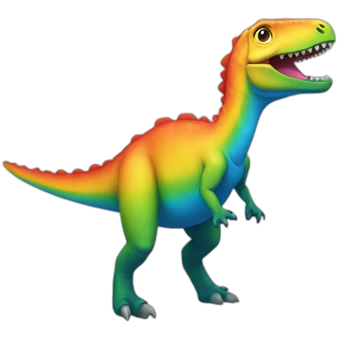 tiranosaur rainbow emoji