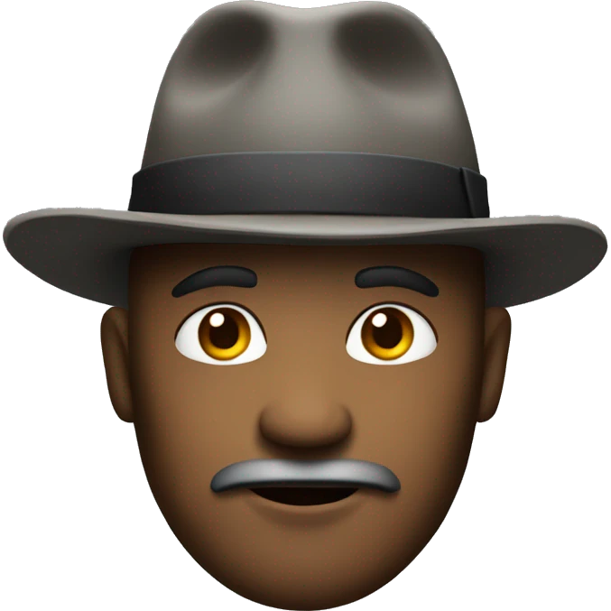 a man with a ganster hat emoji