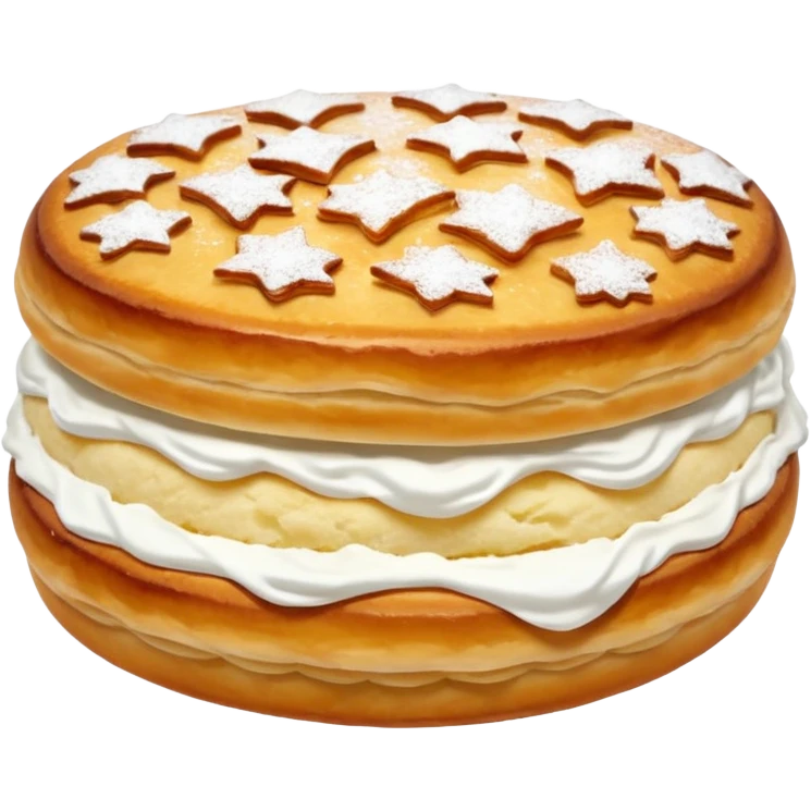 round oval shape pastry made with cottage cheese inside emoji