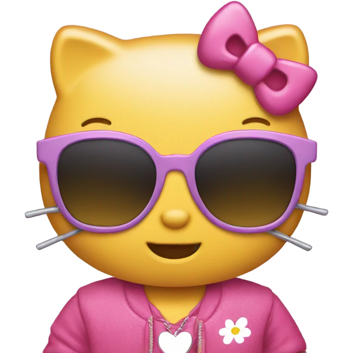Hello kitty wearing sunglasses emoji