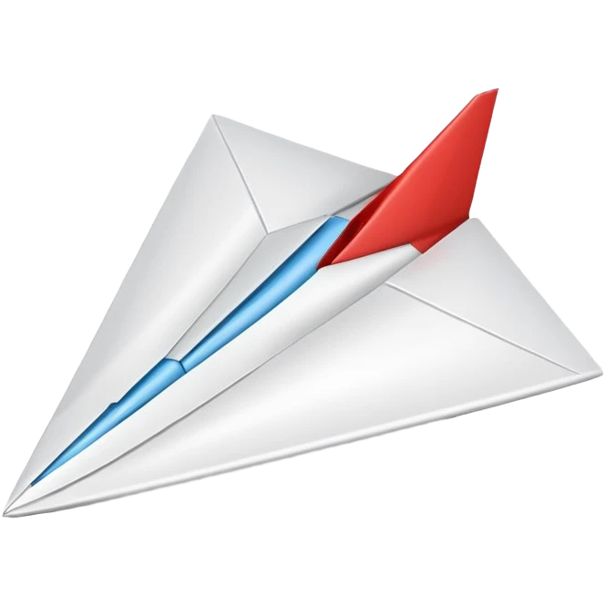 white paper airplane emoji