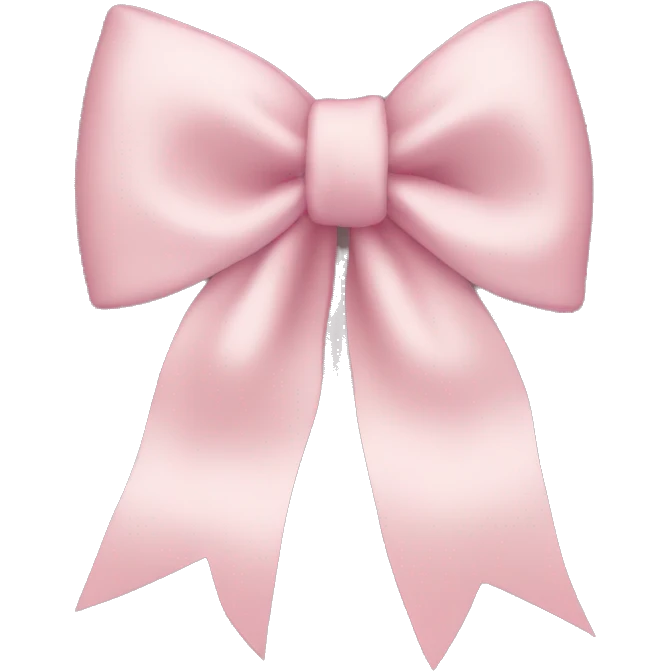 pale pink bow emoji