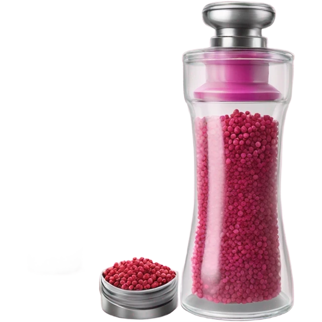 pink peppercorn in grinder bottle emoji