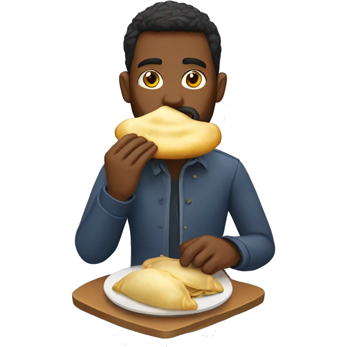geographer eating pierogi emoji