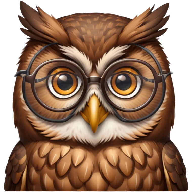 Owl with glasses emoji