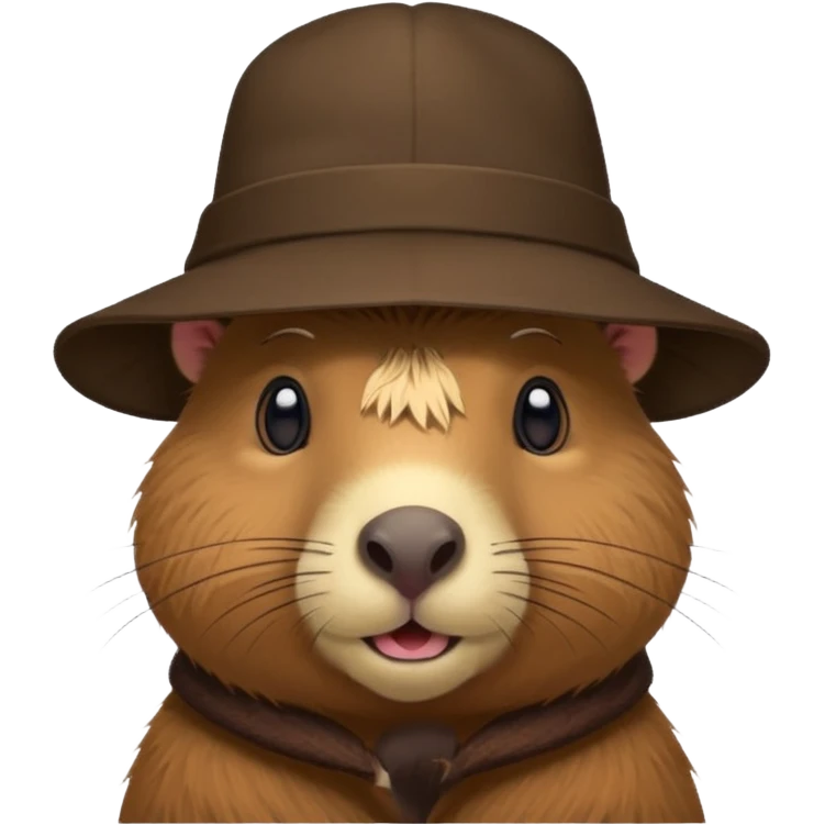 Make me a capybara in a hat emoji