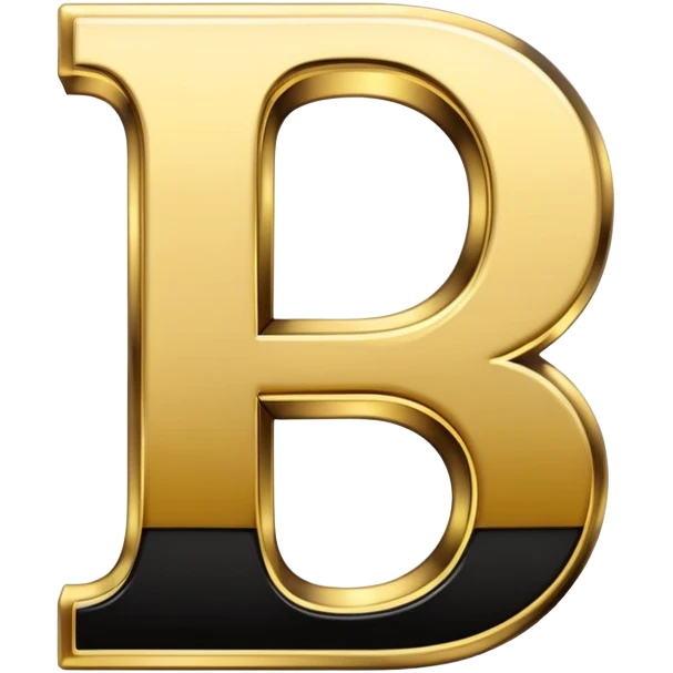 letters BLK with gold outline emoji