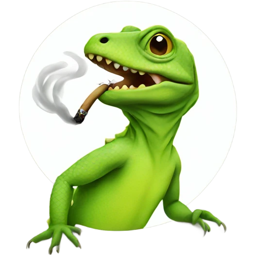 Lizard smoking emoji