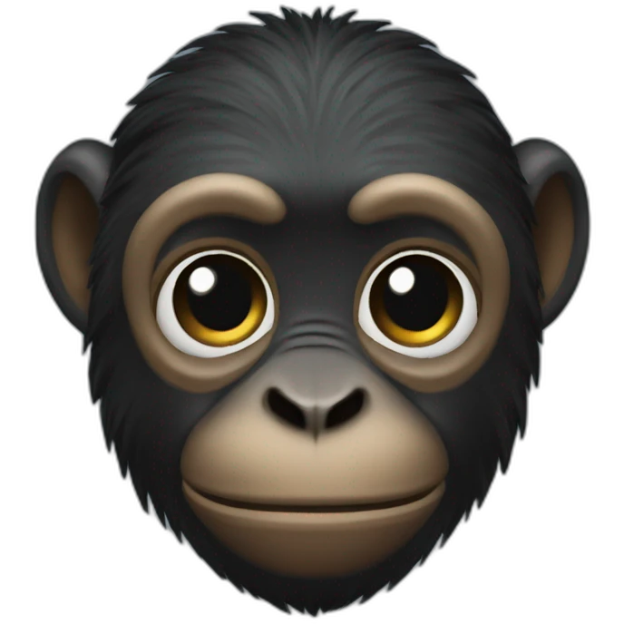 Black monkey emoji