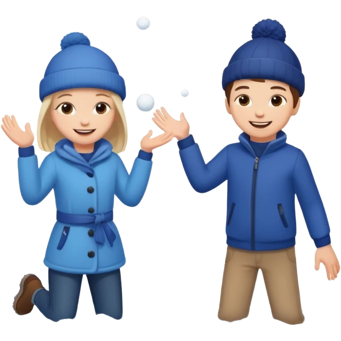 snowball fight pair emoji