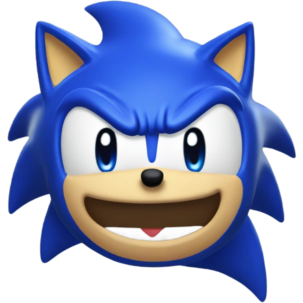 Blue sonic emoji