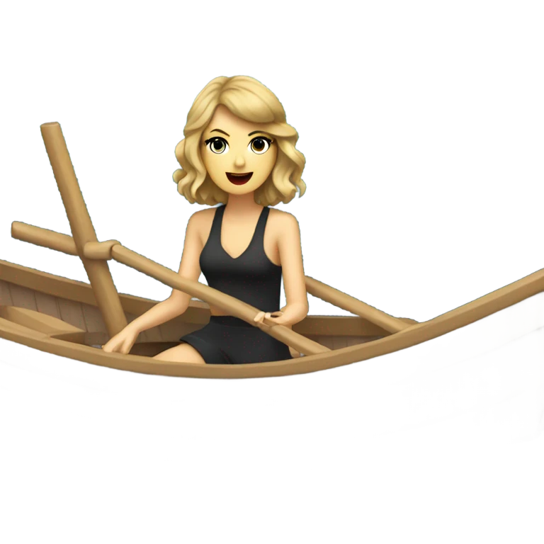 Taylor swift in a boat emoji