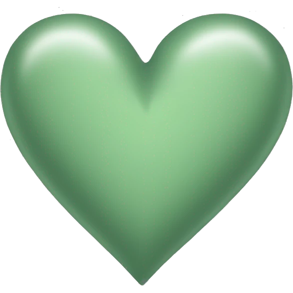 sage green heart emoji