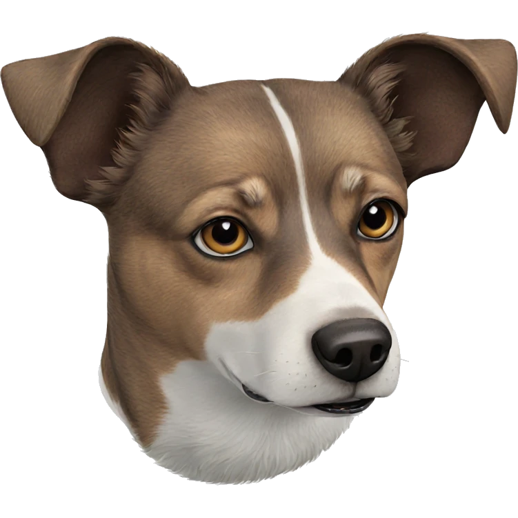 realistic brown eyed dog portrait emoji
