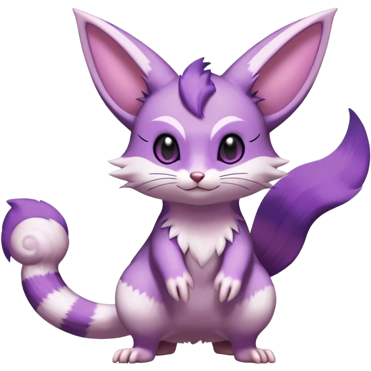 Shiny Furret-Espeon-Furret-Noibat-Hybrid (Full body) emoji