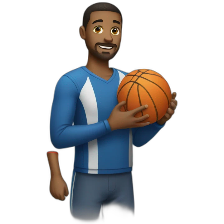 man holding a ball emoji