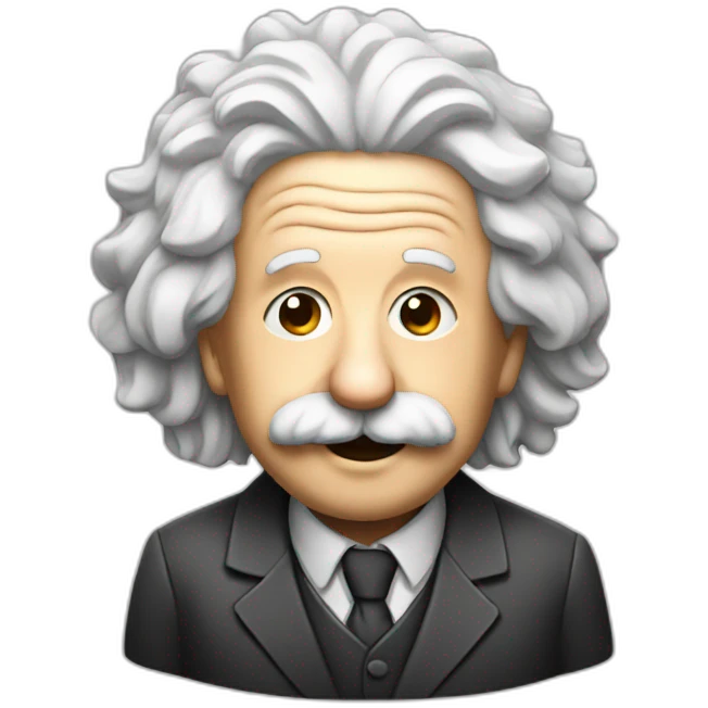 Einstein with pills emoji