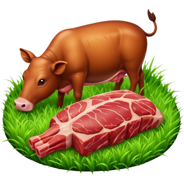 Мясные каркасы и светящаяся трава emoji