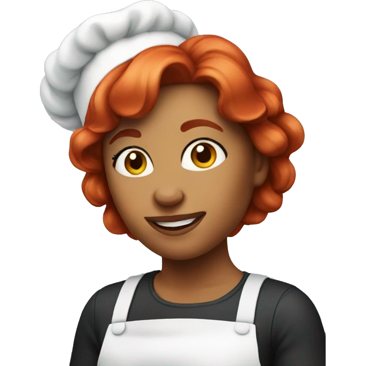 woman baker red hair emoji