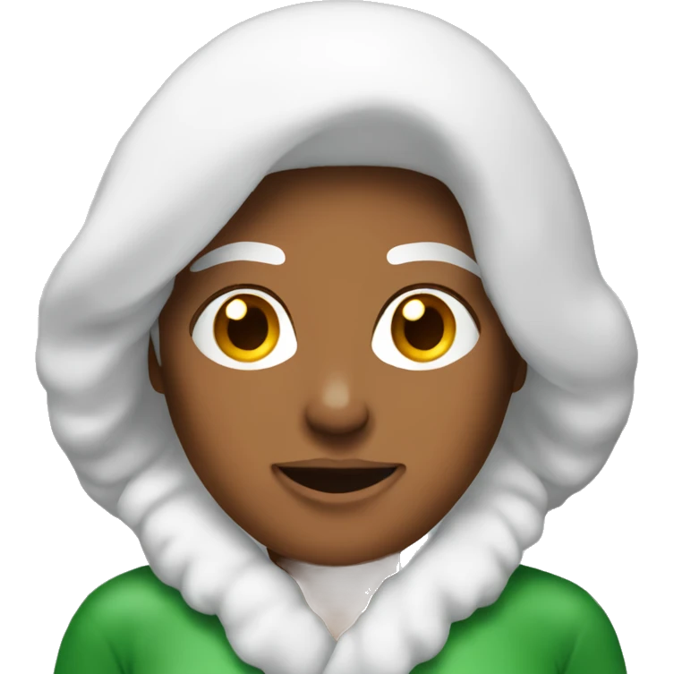 Woman as Santa clause with the beard emoji