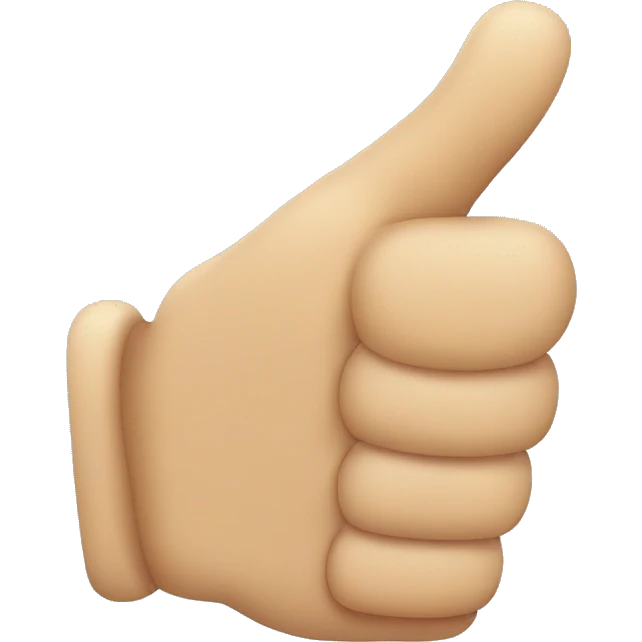 thumbs up with half a thumb emoji