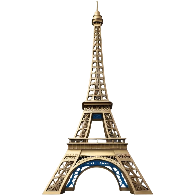 the Eiffel Tower with a blue sky emoji