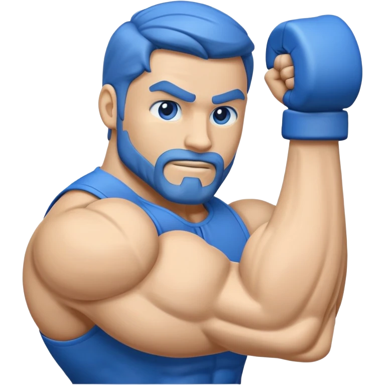 blue bicep emoji emoji