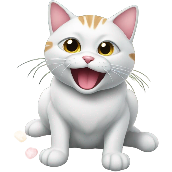 Cat chewing gum in the mountains  emoji