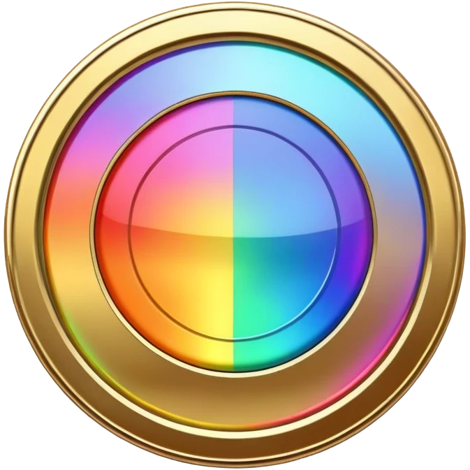 rainbow coin emoji