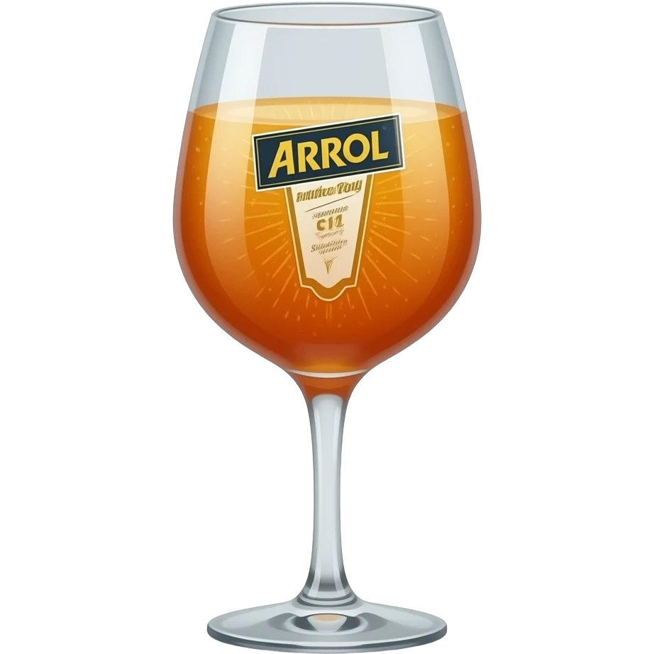 Mache einen Aperol im Weinglas emoji