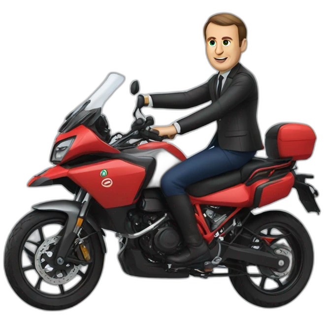 Macron en moto emoji