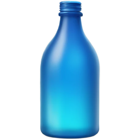 Blue bottle with spiral in the middle emoji