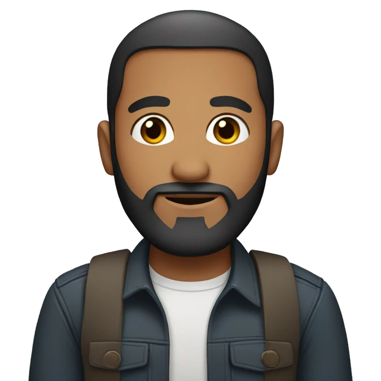 Muslim man with a beard without mustache emoji