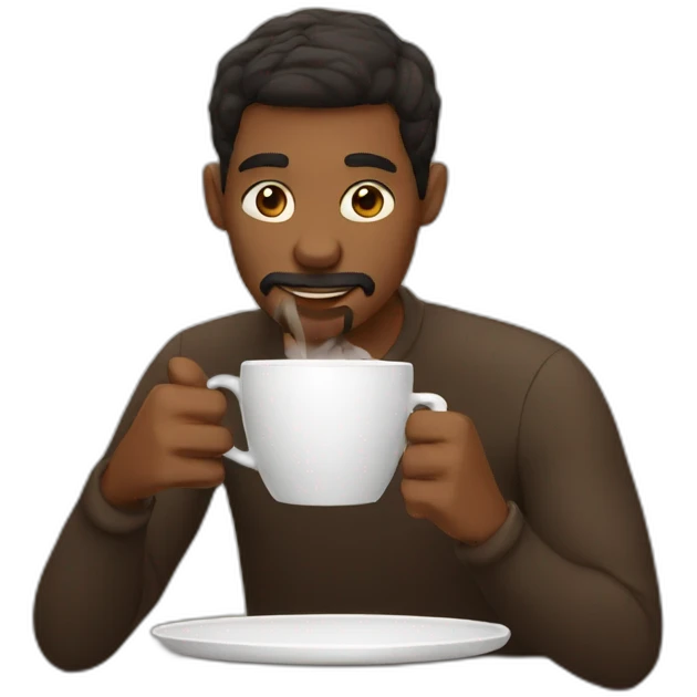 man drinking coffee emoji