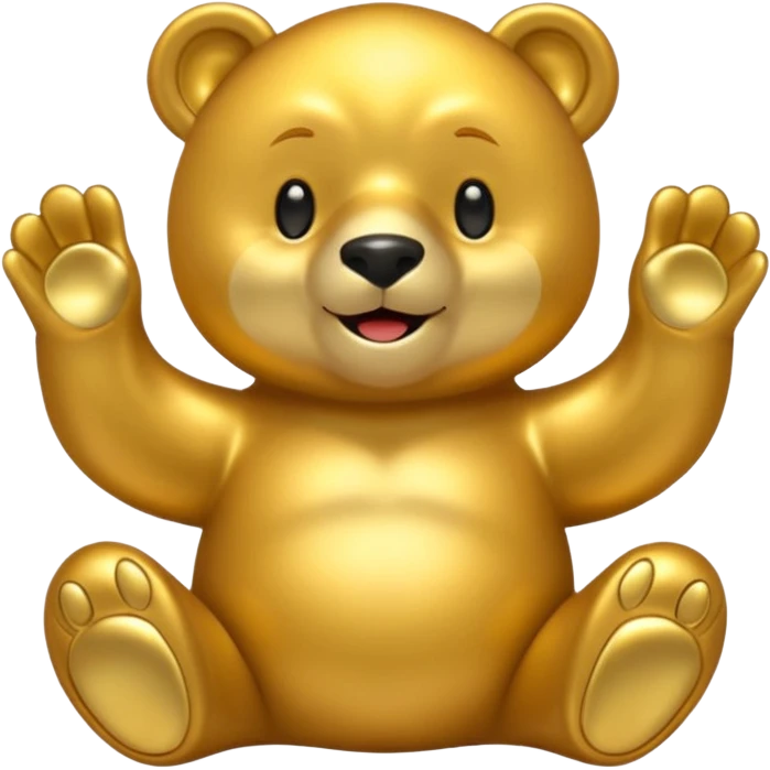Oso dorado animatronico feliz emoji