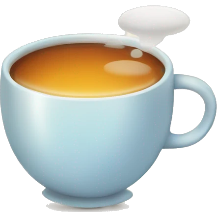 A cup of tea inside a chat bubble  emoji