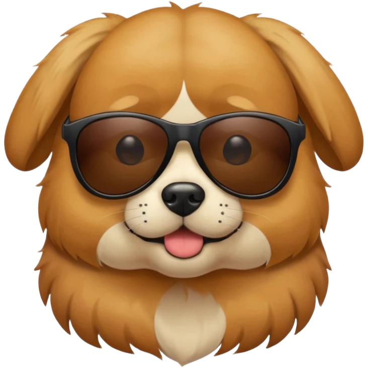 dog with sunglasses on emoji