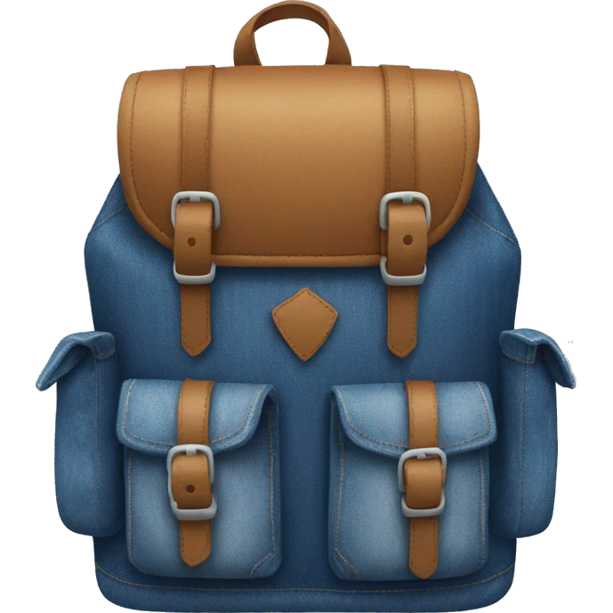 Denim backpack emoji