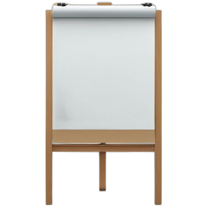 marker board Flipchart without face emoji