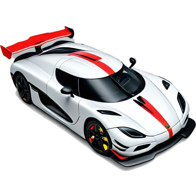 a koenigsegg jesko with the us colours emoji