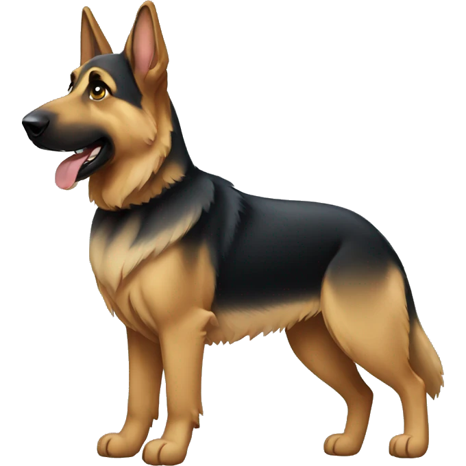 German shepherd standing emoji