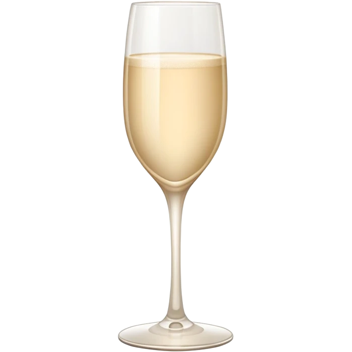 Pale beige champagne glass emoji