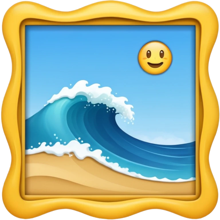 simple wave shape picture frame emoji