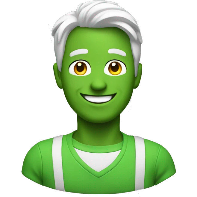 Green Morphsuite Guy, Smiling emoji