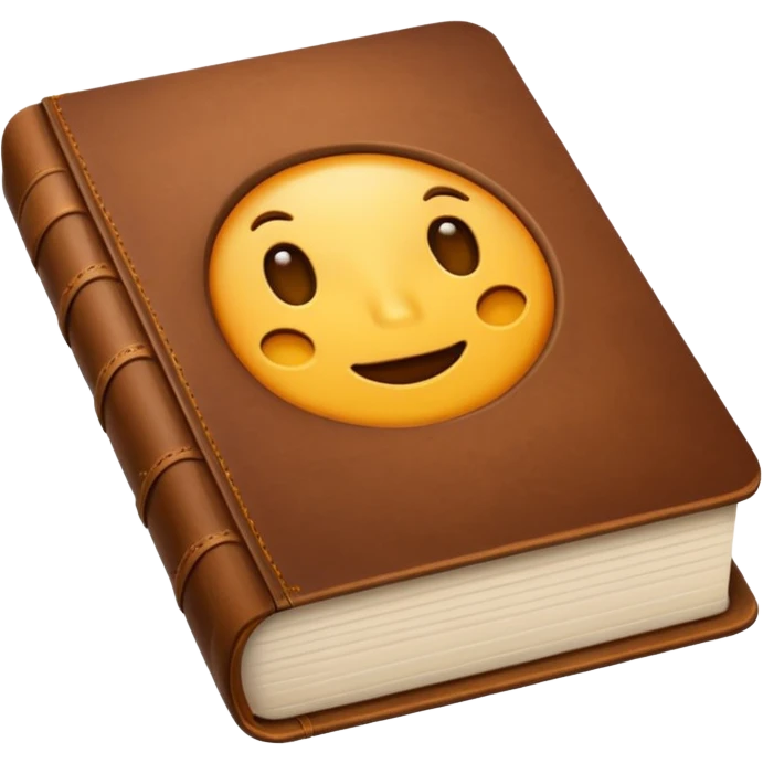 open thick book with leather cover emoji