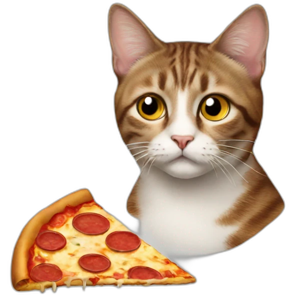 cat and pizza emoji